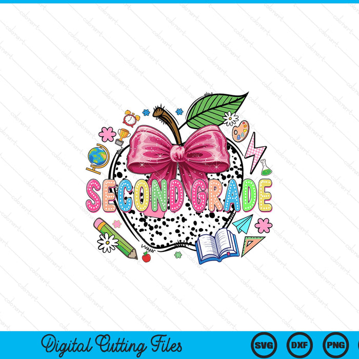 Retro Back To School Bundle 2nd Grade First Day Of School SVG PNG Digital Printable Files