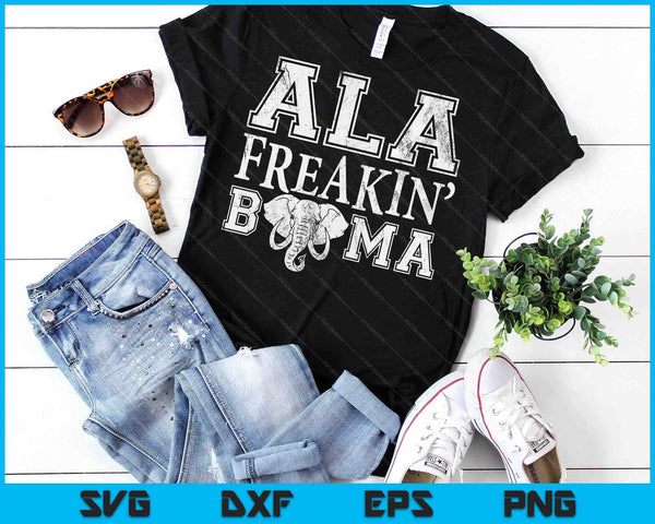 Retro Bama Vintage Alabama Ala Freakin Bama Alabama SVG PNG Digital Printable Files
