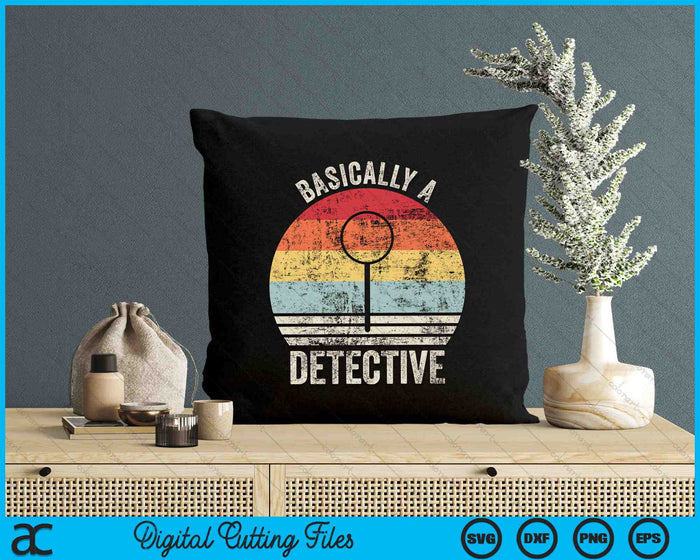 Retro eigenlijk een detective grappige Vintage SVG PNG digitale snijbestanden