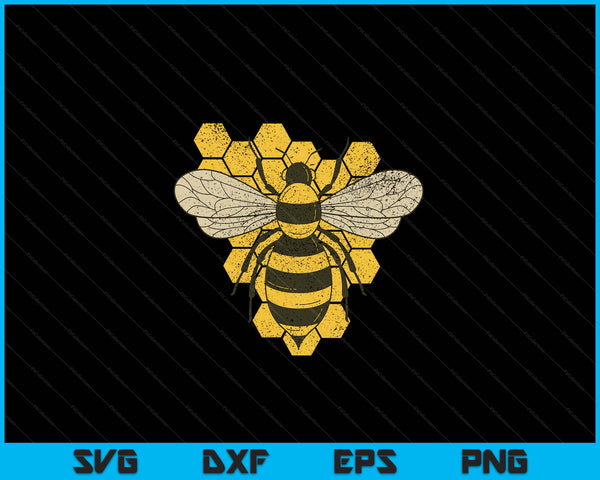 Retro beekeeper beekeeping bumblebee vintage save the bees SVG cut file
