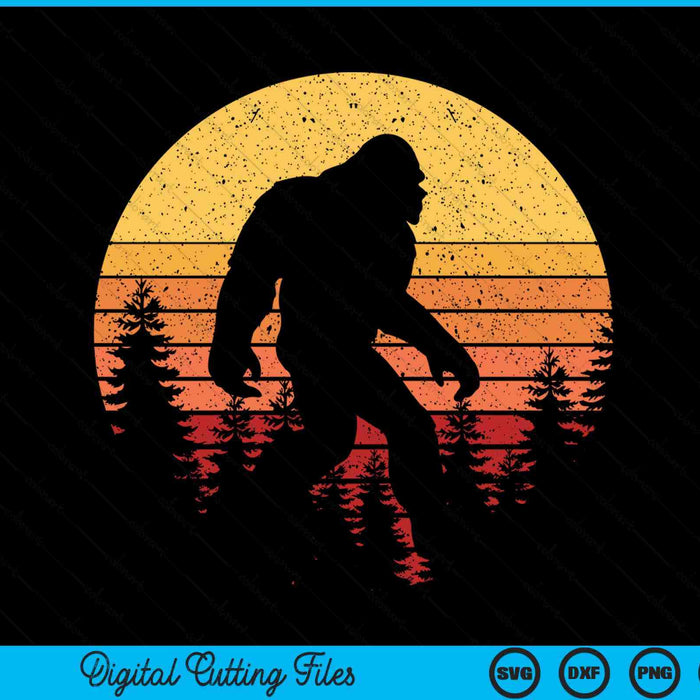 Retro Bigfoot Believer Silhouette Sasquatch Hide And Seek SVG PNG Digital Printable Files