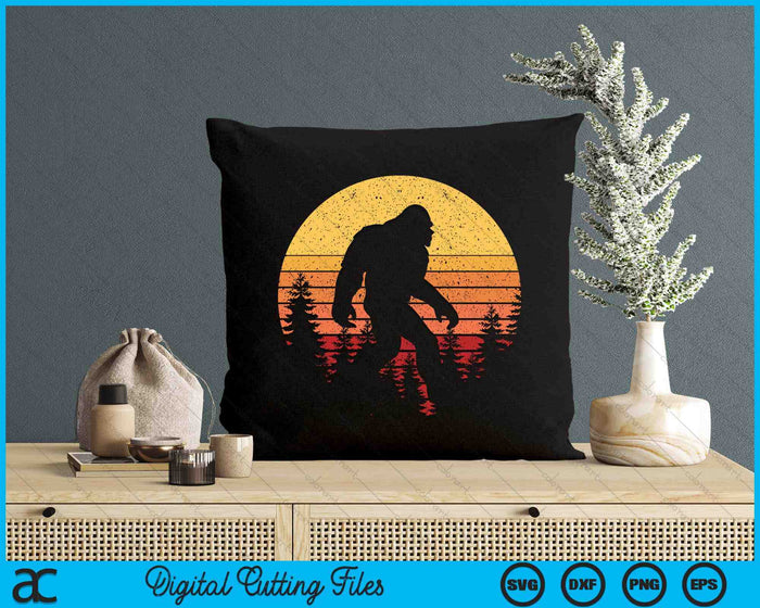 Retro Bigfoot Believer Silhouette Sasquatch Hide And Seek SVG PNG Digital Printable Files