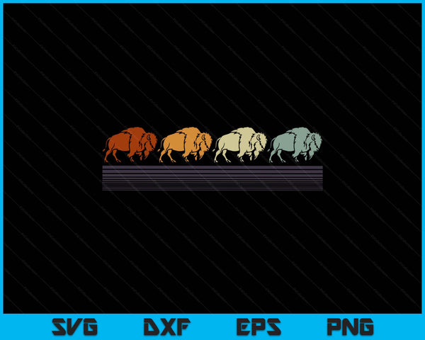 Retro Buffalo SVG cut file