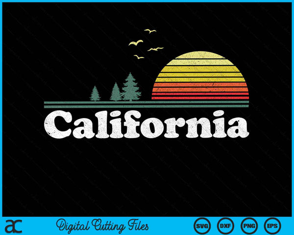 Retro California State Park CA Inicio SVG PNG Cortar archivos imprimibles