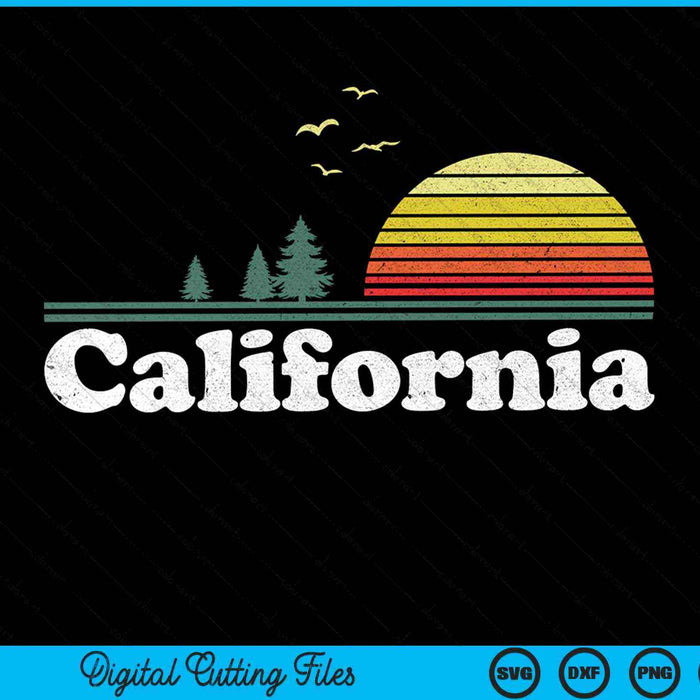 Retro California State Park CA Home SVG PNG snijden afdrukbare bestanden