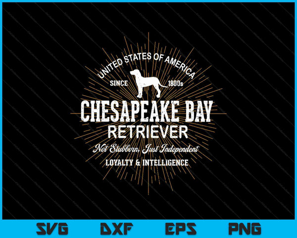 Retro Chesapeake bay retriever vintage SVG cut file