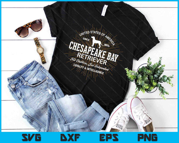 Retro Chesapeake Bay Retriever Vintage SVG PNG Digital Printable Files