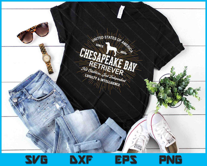 Retro Chesapeake Bay Retriever Vintage SVG PNG Digital Printable Files