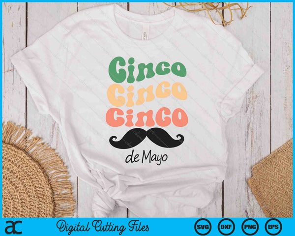 Retro Cinco De Mayo SVG PNG Digital Printable Files