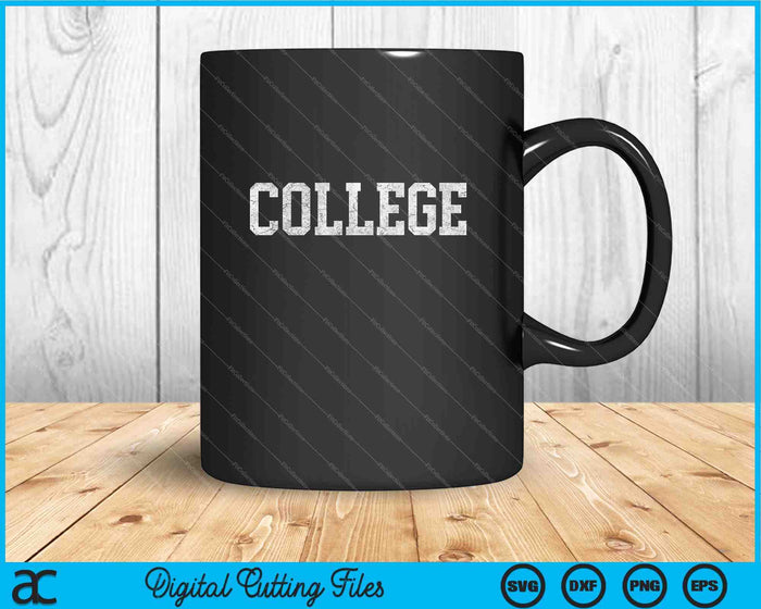 Retro College Camiseta divertida Graduación SVG PNG Cortar archivos imprimibles