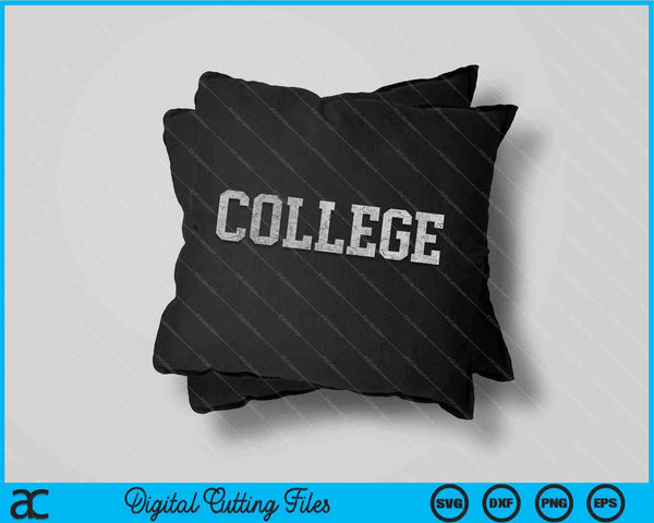 Retro College Funny T-Shirt Graduation SVG PNG Cutting Printable Files