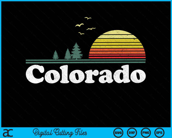 Retro Colorado State Park CO Inicio SVG PNG Cortar archivos imprimibles