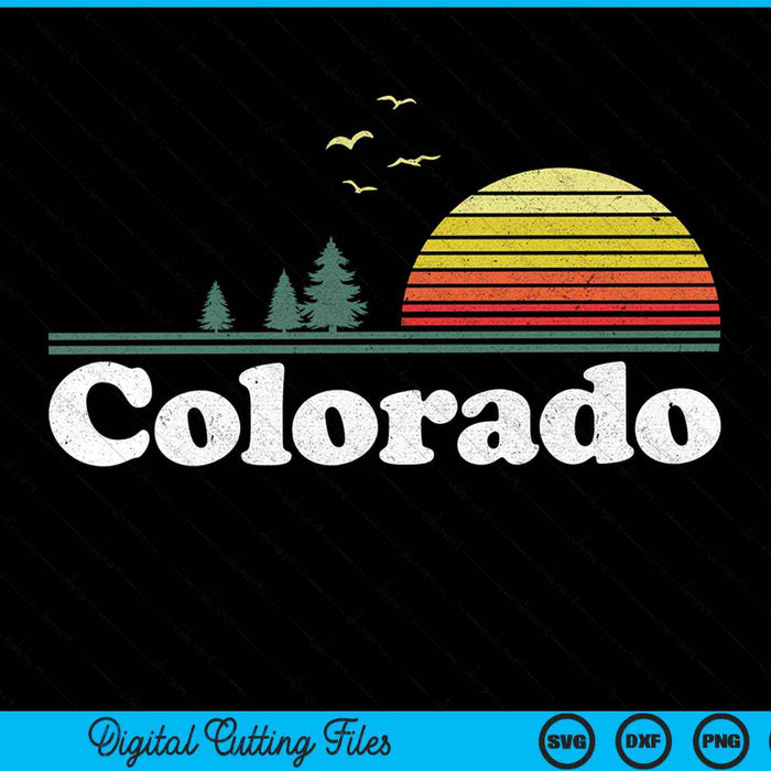 Retro Colorado State Park CO Inicio SVG PNG Cortar archivos imprimibles