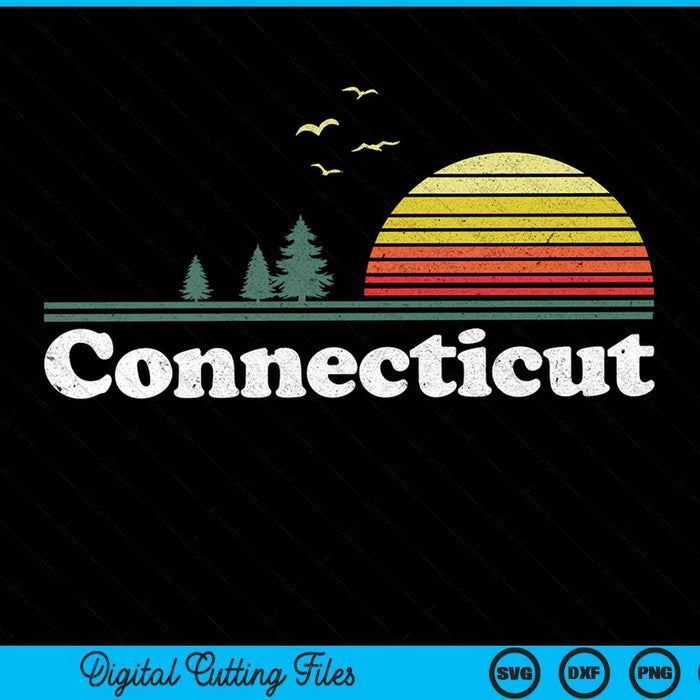 Retro Connecticut State Park CT Inicio SVG PNG Cortar archivos imprimibles