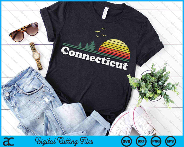 Retro Connecticut State Park CT Home SVG PNG Cutting Printable Files - on a t-shirt