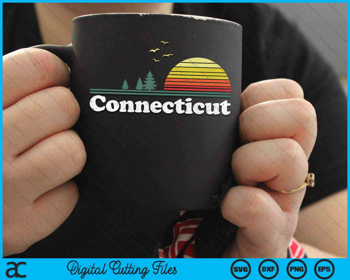 Retro Connecticut State Park CT Inicio SVG PNG Cortar archivos imprimibles