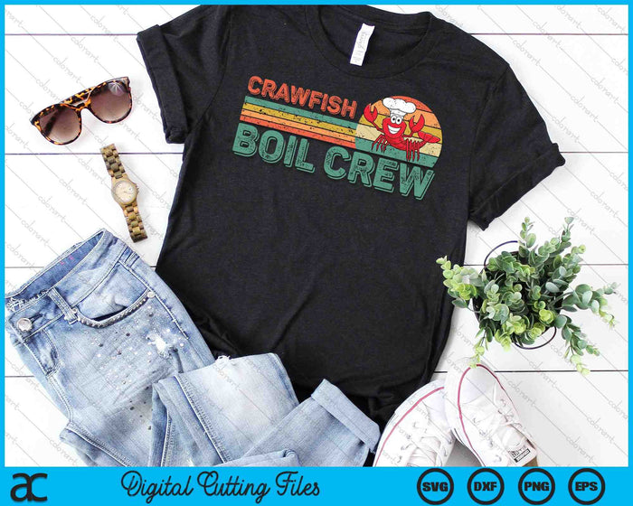 Retro Crawfish Boil Crew SVG PNG Archivo de corte digital