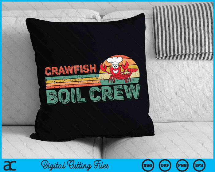 Retro Crawfish Boil Crew SVG PNG Archivo de corte digital