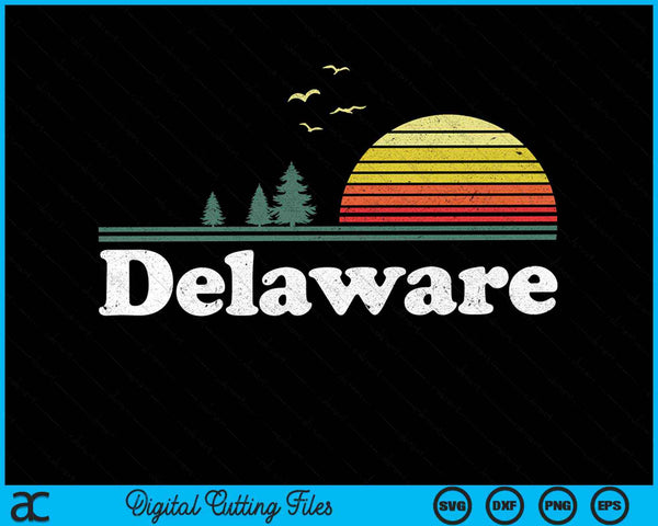 Retro Delaware State Park DE Inicio SVG PNG Cortar archivos imprimibles