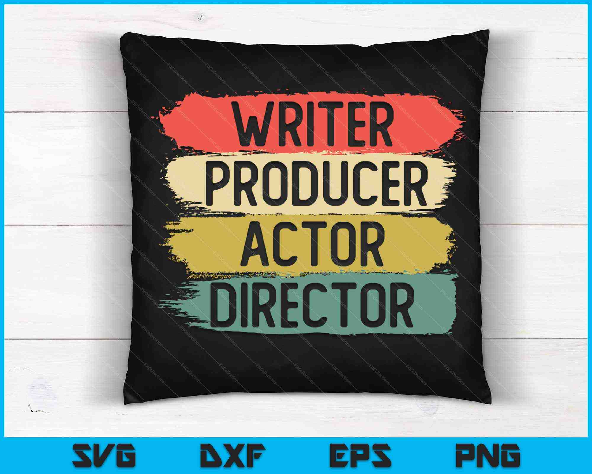 Retro Filmmaker Writer Producer Actor Director SVG PNG Cutting Files ...