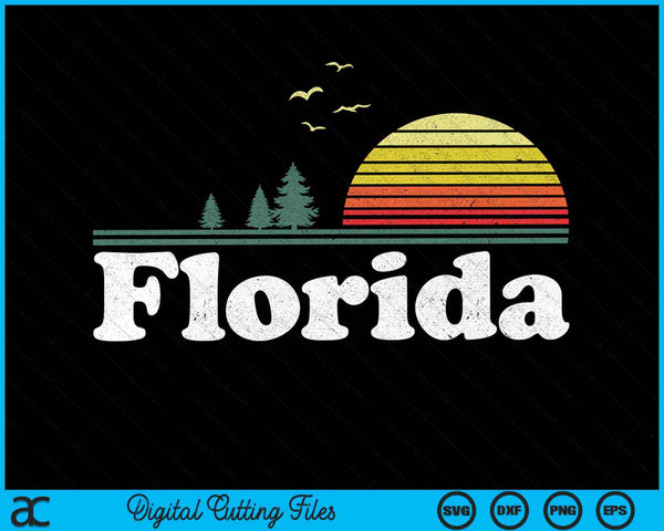 Retro Florida State Park FL Inicio SVG PNG Cortar archivos imprimibles