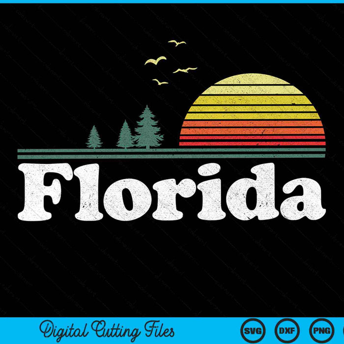 Retro Florida State Park FL Inicio SVG PNG Cortar archivos imprimibles