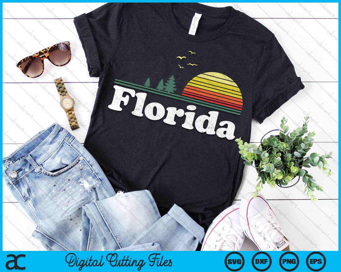 Retro Florida State Park FL Inicio SVG PNG Cortar archivos imprimibles