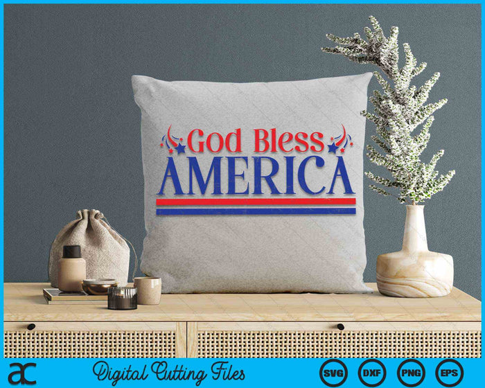 Retro Funny 4th Of July God Bless America Independence Day SVG PNG Digital Cutting File