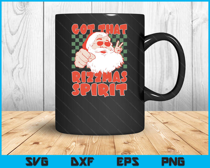 Retro Funny Christmas Rizz Meme Got That Rizzmas Spirit SVG PNG Digital Printable Files