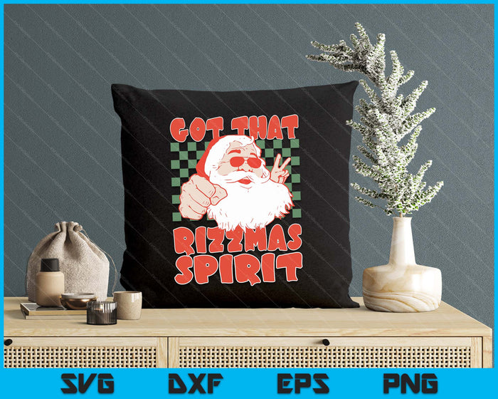 Retro Funny Christmas Rizz Meme Got That Rizzmas Spirit SVG PNG Digital Printable Files