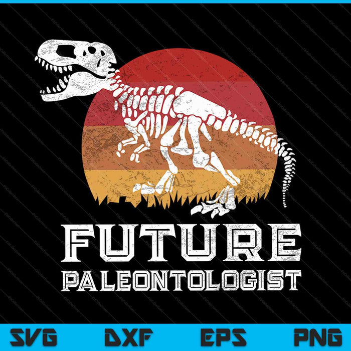 Retro Future Paleontologist T-Rex Dinosaur Fossil boys girls SVG PNG Digital Cutting Files