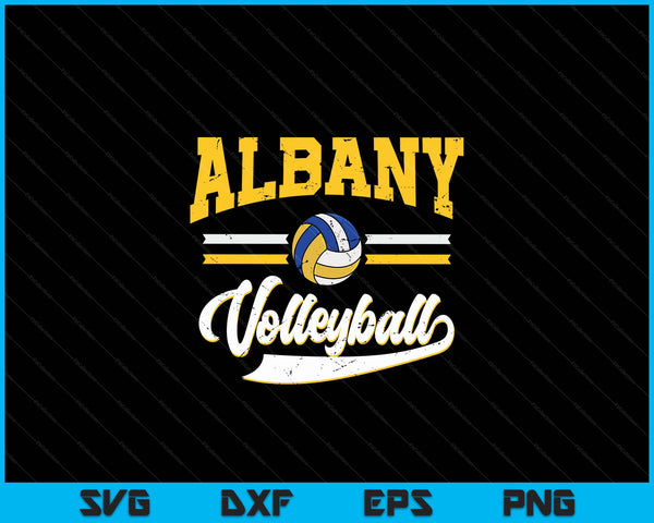 Retro Game Day Vintage Albany Volleyball SVG PNG Digital Cutting Files