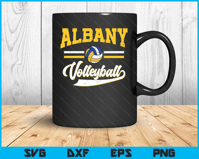 Retro Game Day Vintage Albany Volleyball SVG PNG Digital Cutting Files