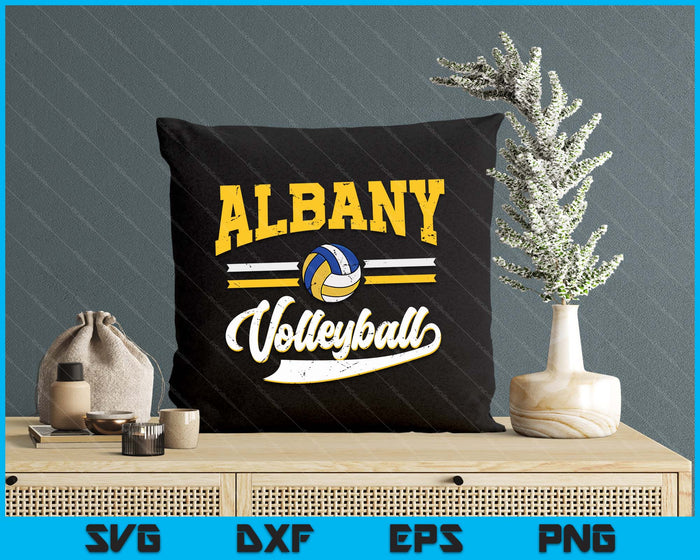 Retro Game Day Vintage Albany Volleyball SVG PNG Digital Cutting Files