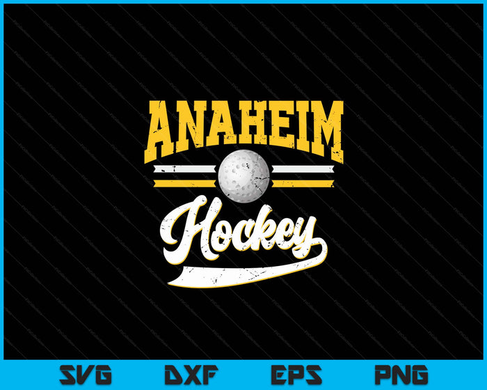 Retro Game Day Vintage Anaheim Hockey SVG PNG Digital Cutting Files