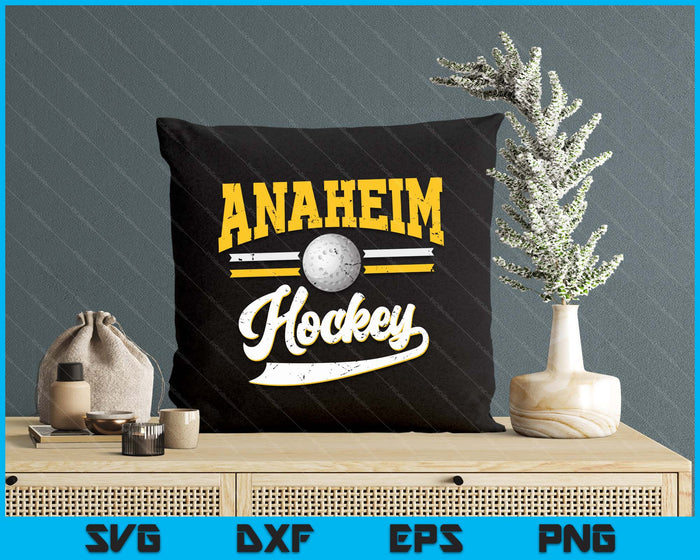 Retro Game Day Vintage Anaheim Hockey SVG PNG Digital Cutting Files