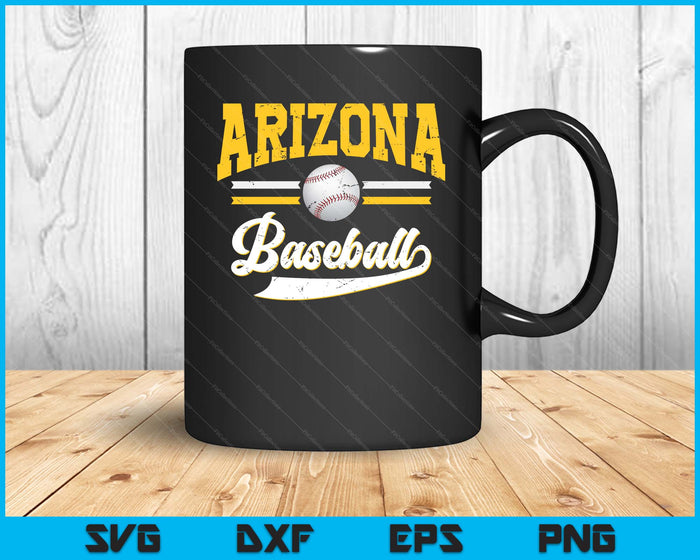 Retro Game Day Vintage Arizona Baseball SVG PNG Digital Cutting Files