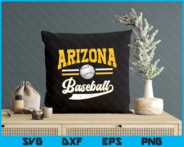 Retro Game Day Vintage Arizona Baseball SVG PNG Digital Cutting Files