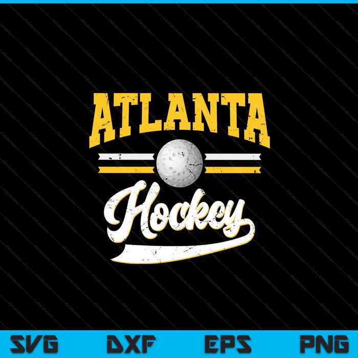 Retro game day vintage Atlanta hockey SVG PNG cut file for Cricut