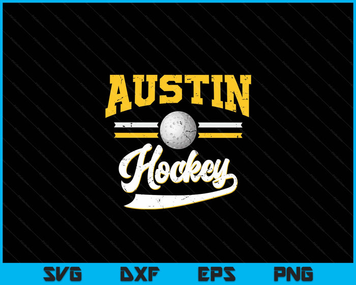 Retro Game Day Vintage Austin Hockey SVG PNG Digital Cutting Files