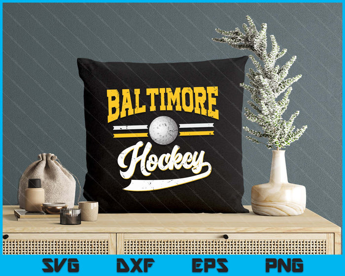 Retro Game Day Vintage Baltimore Hockey SVG PNG Digital Cutting Files