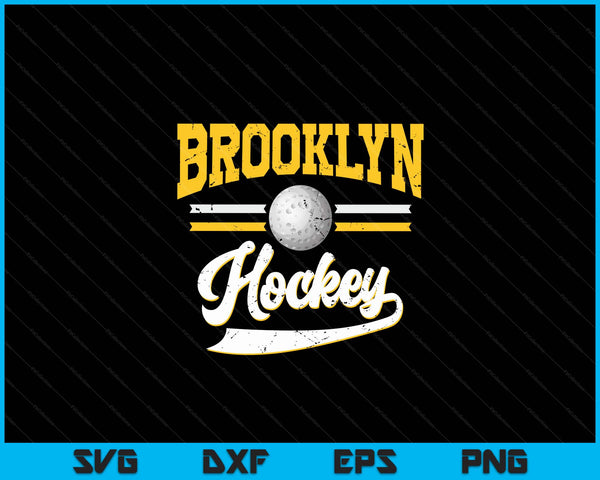 Retro Game Day Vintage Brooklyn Hockey SVG PNG Digital Cutting Files