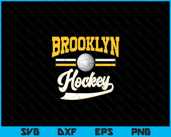 Retro Game Day Vintage Brooklyn Hockey SVG PNG Digital Cutting Files