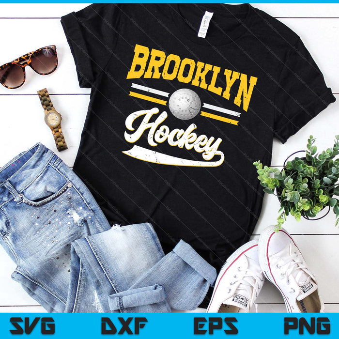 Retro Game Day Vintage Brooklyn Hockey SVG PNG Digital Cutting Files