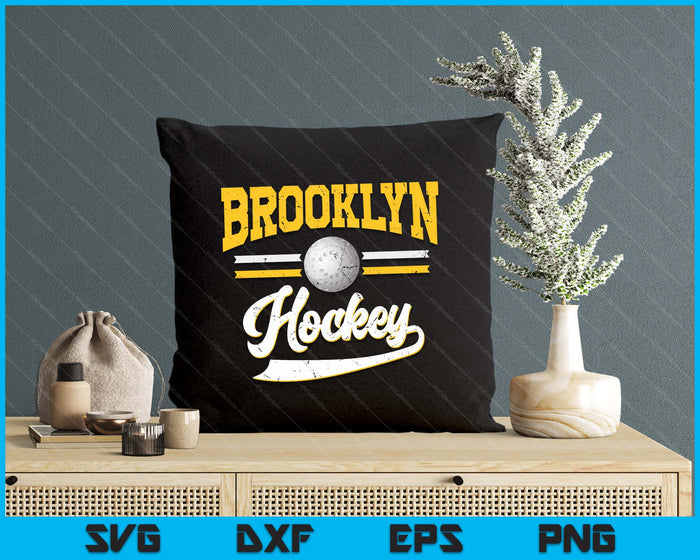 Retro Game Day Vintage Brooklyn Hockey SVG PNG Digital Cutting Files