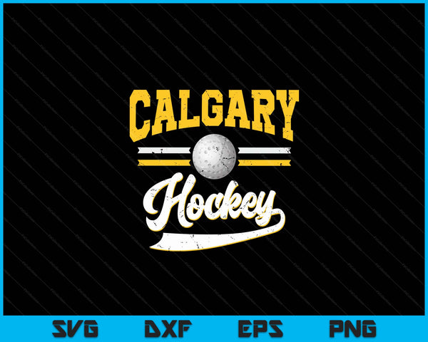 Retro Game Day Vintage Calgary Hockey SVG PNG Digital Cutting Files