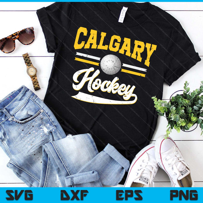 Retro Game Day Vintage Calgary Hockey SVG PNG Digital Cutting Files