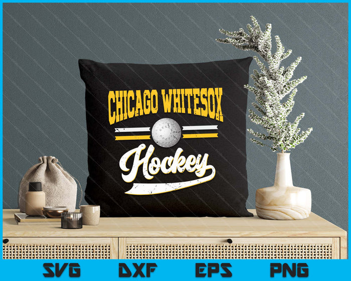 Retro Game Day Vintage Chicago Whitesox Hockey SVG PNG Digital Cutting Files