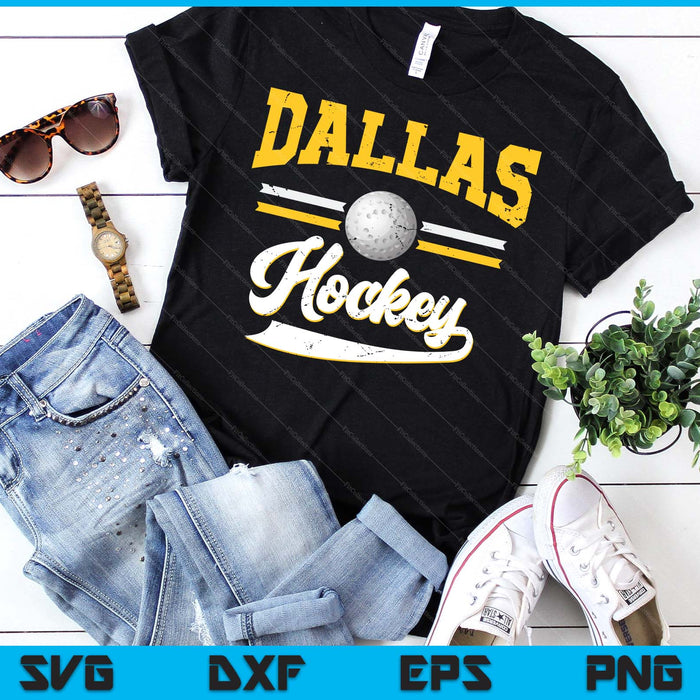 Retro Game Day Vintage Dallas Hockey SVG PNG Digital Cutting Files