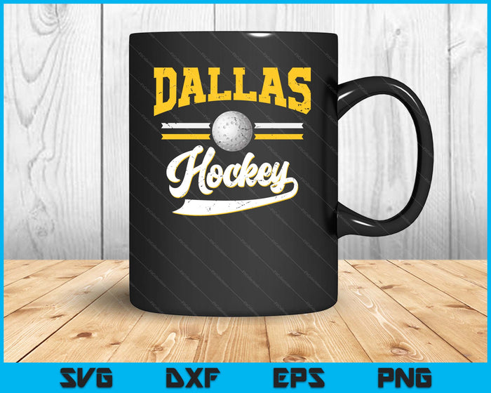 Retro Game Day Vintage Dallas Hockey SVG PNG Digital Cutting Files